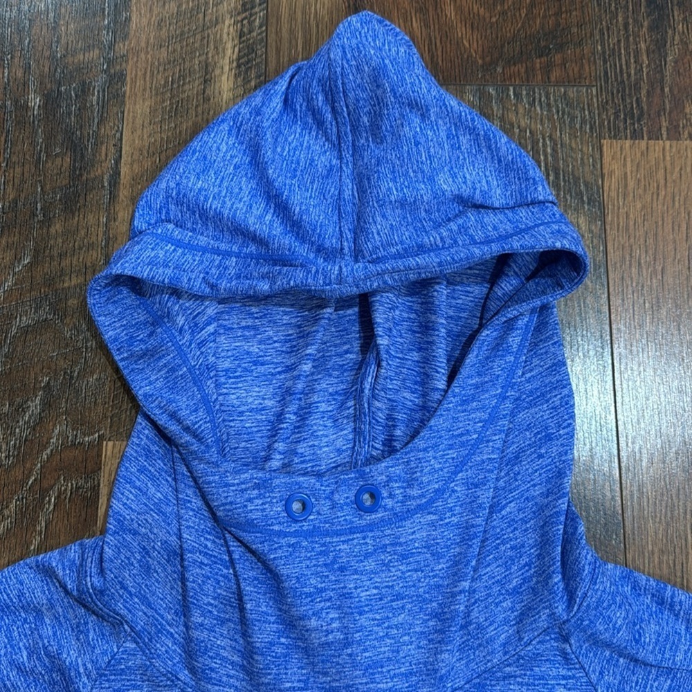 Athleta Uptempo Blue Marled Pullover Hoodie - Picture 2 of 8